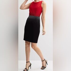 Calvin Klein Red and Black Mini Dress NWT